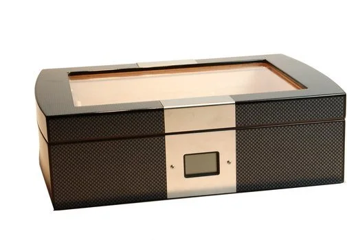 Passatore Humidor Carbon-Look üveg fedő